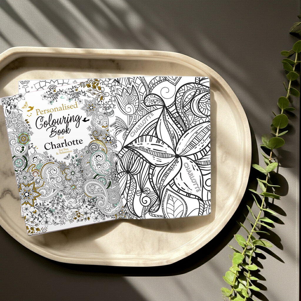 Personalised Botanical Zen Colouring Book | Relaxing Mindful Meditation Gift for Adults | Floral Gift For Nature Lovers