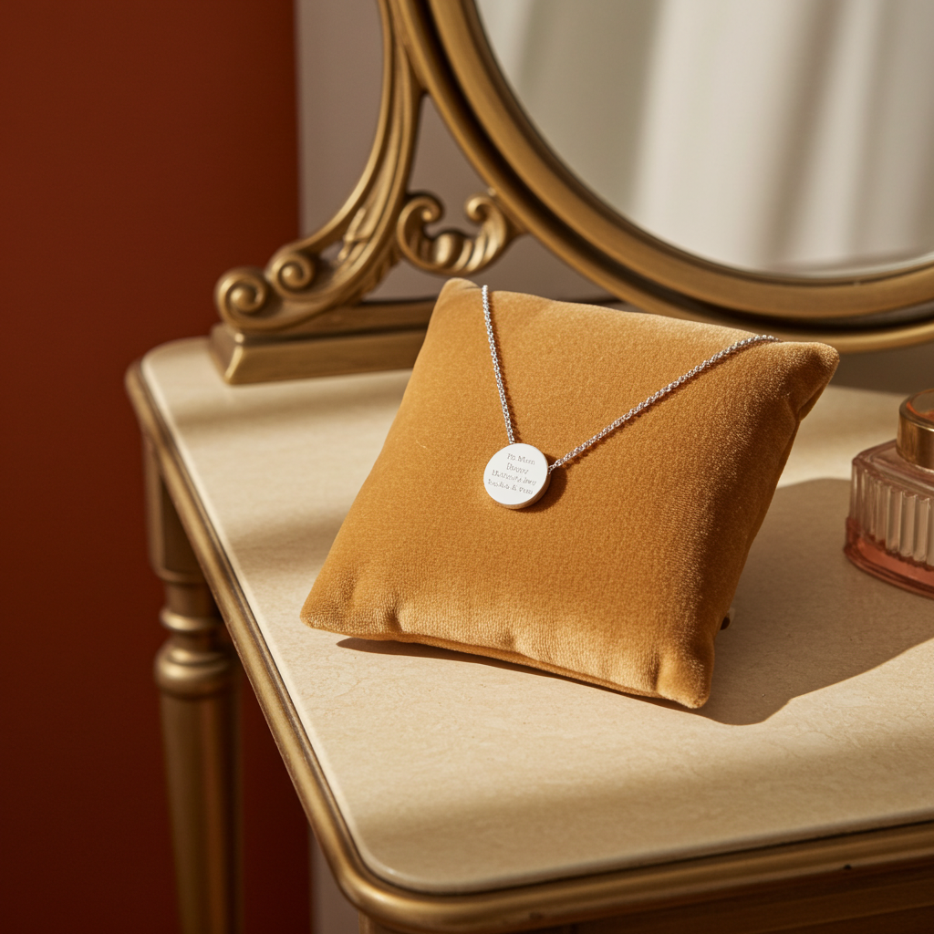 Personalised Silver Tone Necklace | ‘Mum’ Sentiment Gift Box for Mother’s Day & Special Occasions