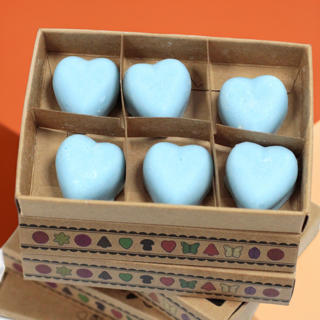 Heart Shaped Scented Box of 6 Wax Melts