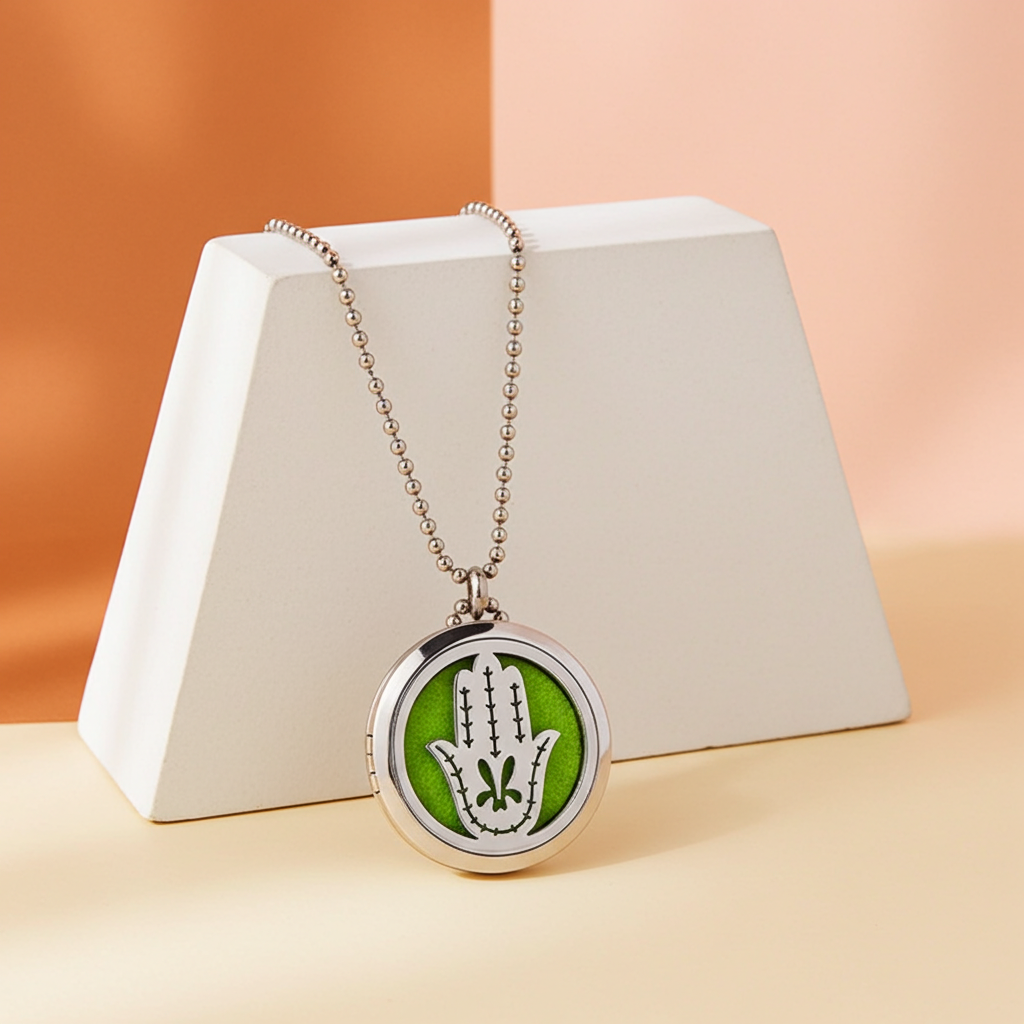 Aromatherapy Diffuser Necklace - 30mm - Artfully Curated Creations and identify whats in the image