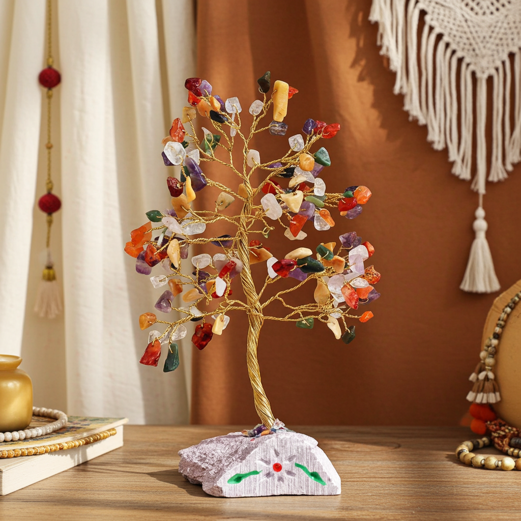 Multi Gem Indian Gemstone Tree