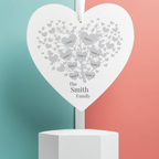 Personalised Family Tree Large Wooden Heart | A Beautiful Keepsake Gift for the Home