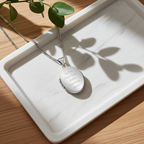 Personalised Sterling Silver Oval Locket | Engraved 5‑Line Message & Photo Keepsake Gift Box