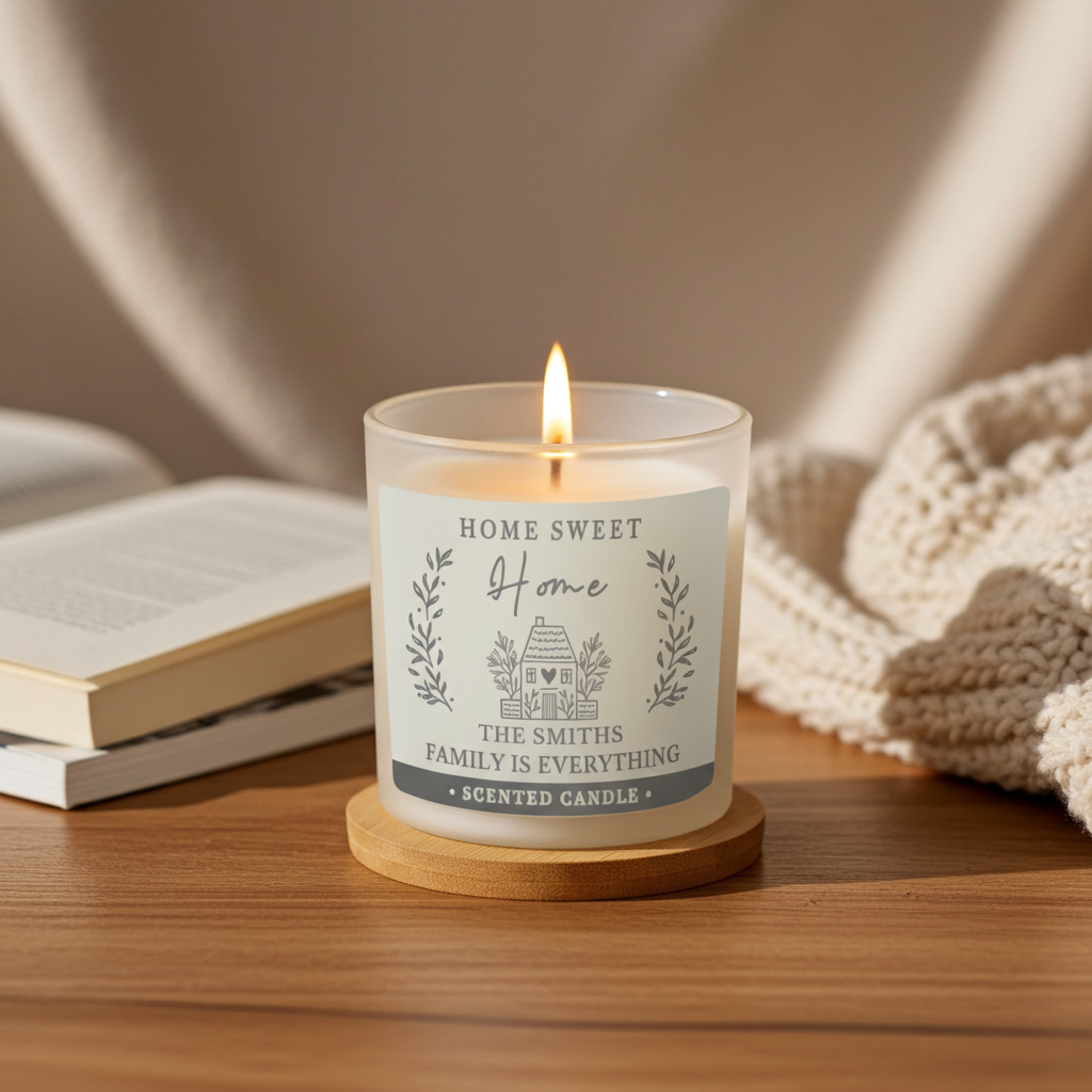 Personalised ‘Home Sweet Home’ Vanilla Jar Candle | A Lovely New Home Gift