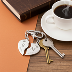 Personalised Two Hearts Keyring | A Beautiful Gift for Newlyweds