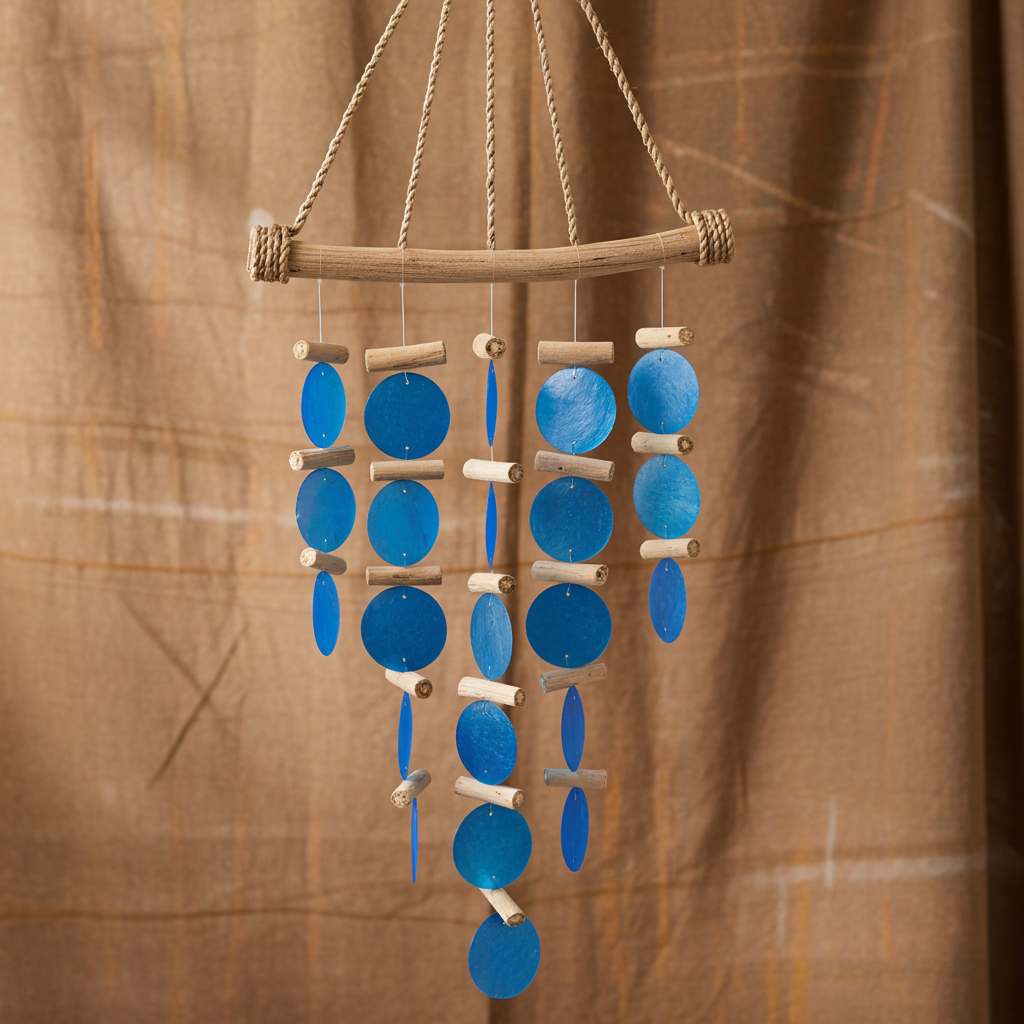 Blue Driftwood Wind Chimes