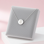 Personalised Silver Tone Necklace | Engraved Pendant & Keepsake Sentiment Card Gift Box