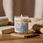 The Definition of you birth flower customisable scented artwork candle transparent Jar | Handmade | A personal gift