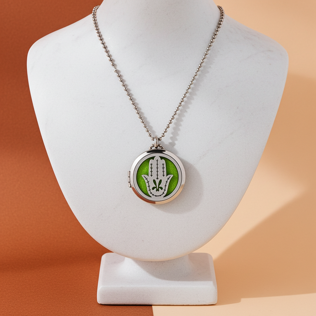 Aromatherapy Diffuser Necklace - 30mm - Artfully Curated Creations and identify whats in the image