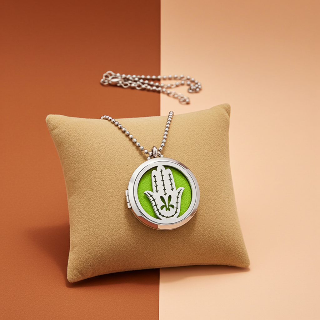 Aromatherapy Diffuser Necklace - 30mm - Artfully Curated Creations and identify whats in the image