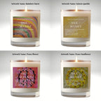 Art Candle Original Clay Artwork Scented Soy Wax in clear glass, Handmade Gift, Wedding Favour, Elegant Home Décor Candle, Luxury Party Bag