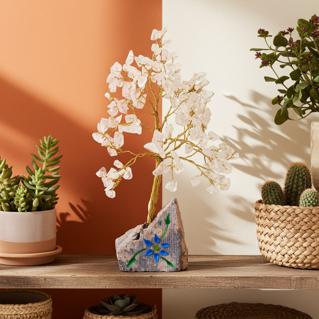Rock Crystal Indian Gemstone Tree