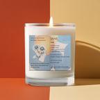 The Definition of you birth flower customisable scented artwork candle transparent Jar | Handmade | A personal gift