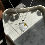 Personalised Sterling Silver & Gold Plated Diamond Heart Locket | Engraved Name & Photo Keepsake Necklace