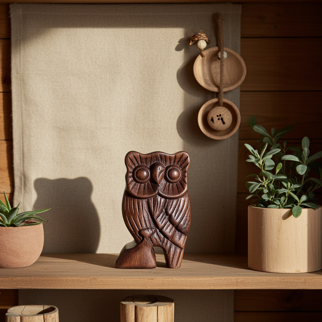 Bali Secret Trinket Storage Box - Owl