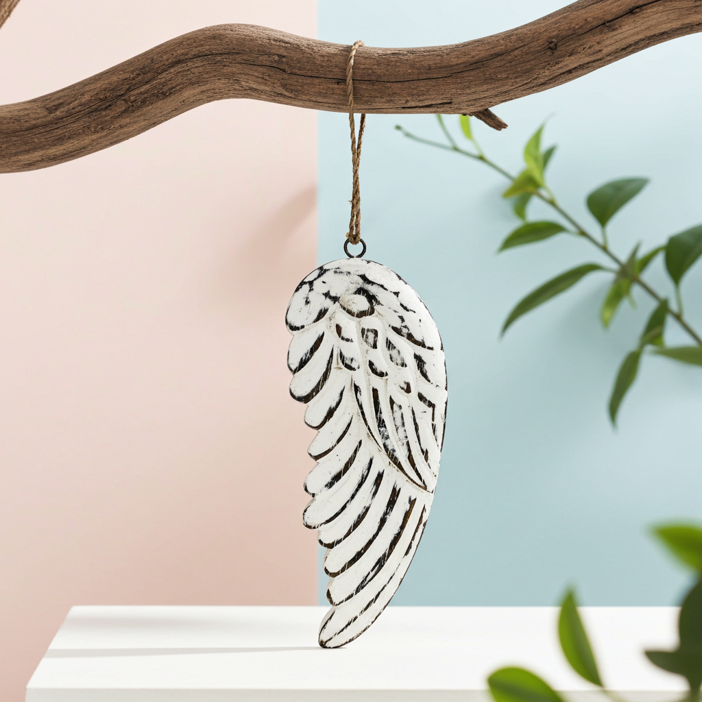 Hand Crafted 18cm Small Angel Wing - Artfully Curated Creations and identify whats in the image