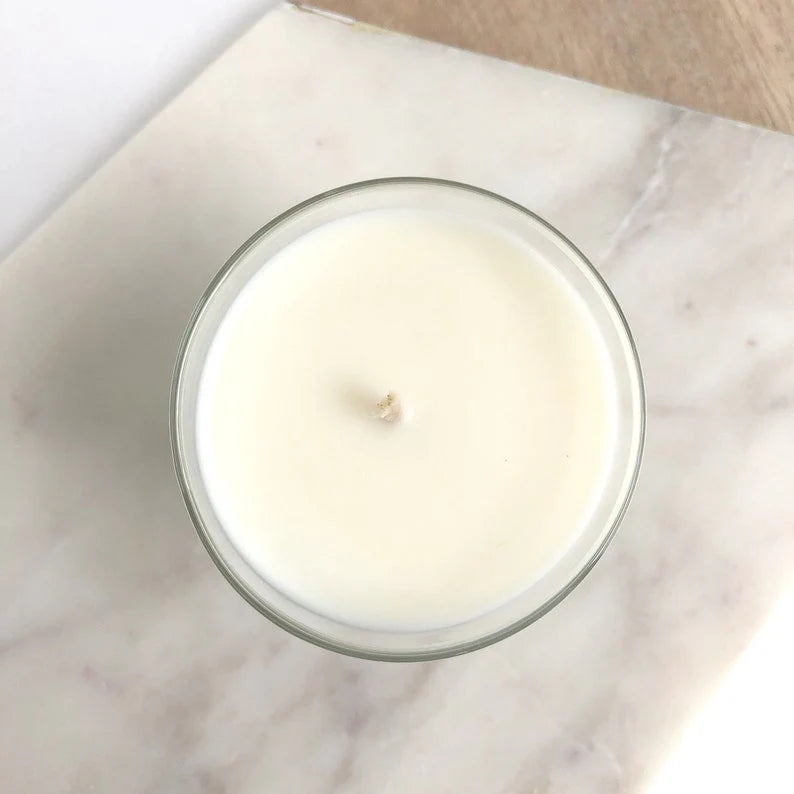 Art Candle Original Artwork Scented Soy Wax in clear glass | Handmade Gift | Wedding Favour | Elegant Home Décor | Luxury Party Bag - Artfully Curated Creations and identify whats in the image