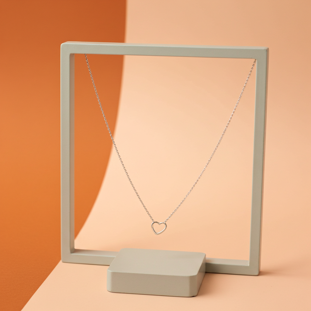 Personalised Sterling Silver Heart Necklace | Engraved Gift Box for Birthdays, Weddings & Mother’s Day - Artfully Curated Creations and identify whats in the image