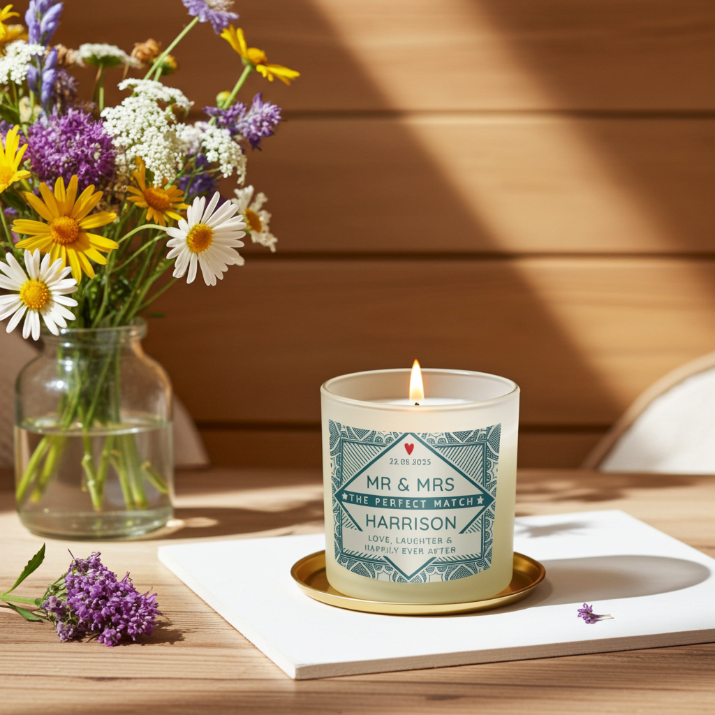 Personalised ‘The Perfect Match’ Vanilla Jar Candle | A Romantic Valentine’s Gift
