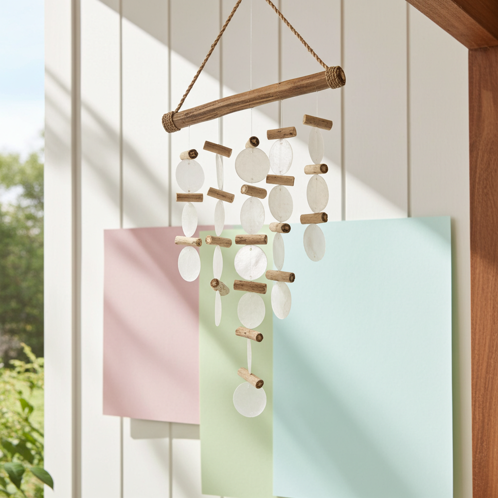Pearl Effect Driftwood Wind Chimes
