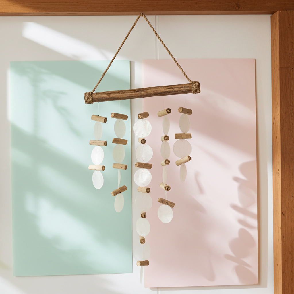 Pearl Effect Driftwood Wind Chimes