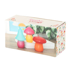 Set of 3 Mushroom Shaped Candles | Bright and Vibrant