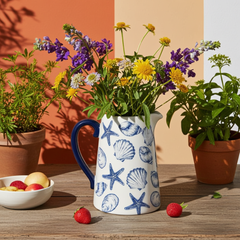 17cm Seashell Ceramic Flower Jug