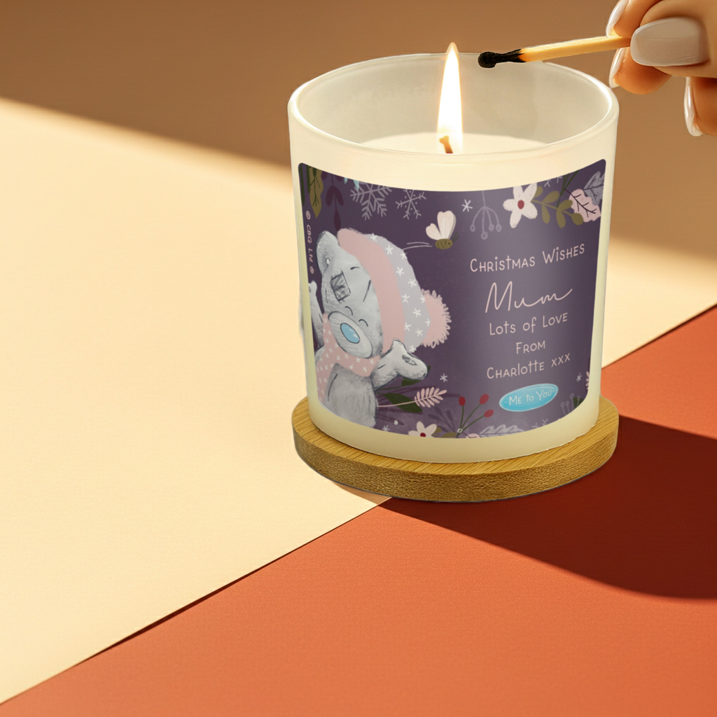 Personalised Me to You Cosy Winter Candle Jar | Custom Christmas Gift - Artfully Curated Creations and identify whats in the image