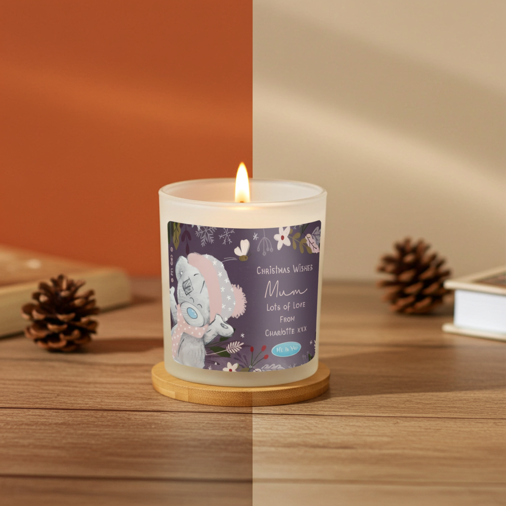 Personalised Me to You Cosy Winter Candle Jar | Custom Christmas Gift - Artfully Curated Creations and identify whats in the image