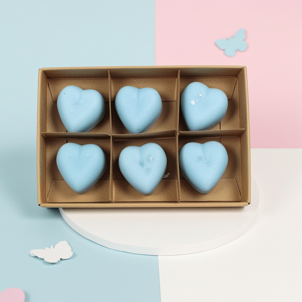 Heart Shaped Scented Box of 6 Wax Melts