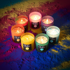 Crown Chakra Blackberry Crystal Chip Candle