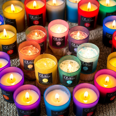 Crown Chakra Blackberry Crystal Chip Candle