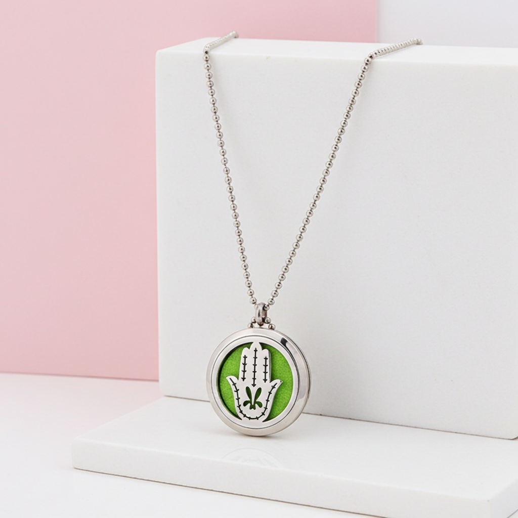 Aromatherapy Diffuser Necklace - 30mm - Artfully Curated Creations and identify whats in the image