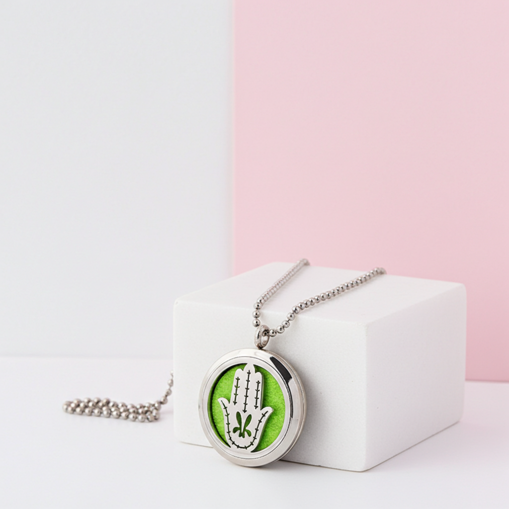 Aromatherapy Diffuser Necklace - 30mm - Artfully Curated Creations and identify whats in the image