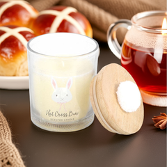Hot Cross Bun Candle