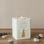 Personalised Spring Bunny Tealight Holder | Custom Wooden Spring Gift