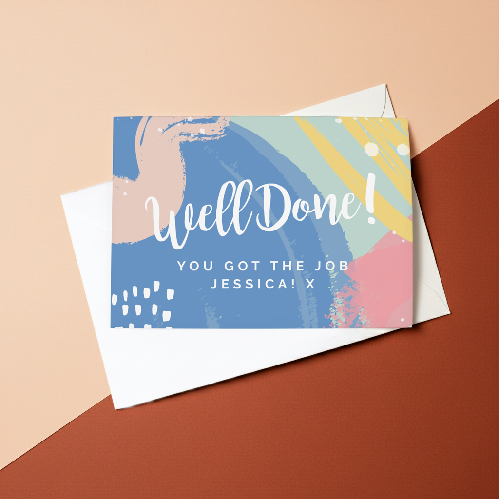 Personalised “Well Done!” Card | A Bright & Fun Way to Celebrate Their Success