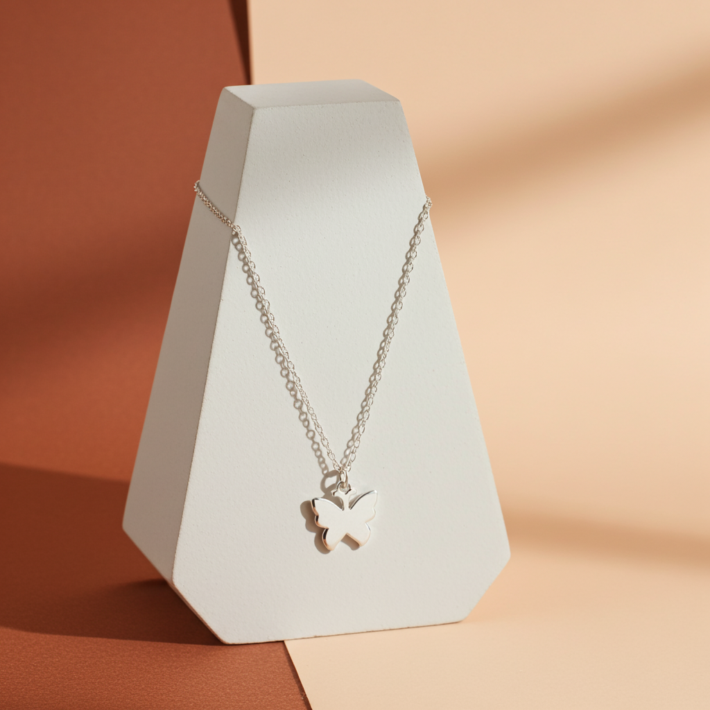 Personalised Butterfly Necklace | Engraved Sentiment Card & Gift Box for Any Occasion - Artfully Curated Creations and identify whats in the image
