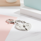 Personalised Two Hearts Keyring | A Beautiful Gift for Newlyweds
