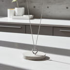 Personalised Bridesmaid Heart Necklace | Engraved Chrome Gift Box