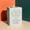 Personalised 25th Anniversary Tealight Holder | Silver Anniversary Keepsake
