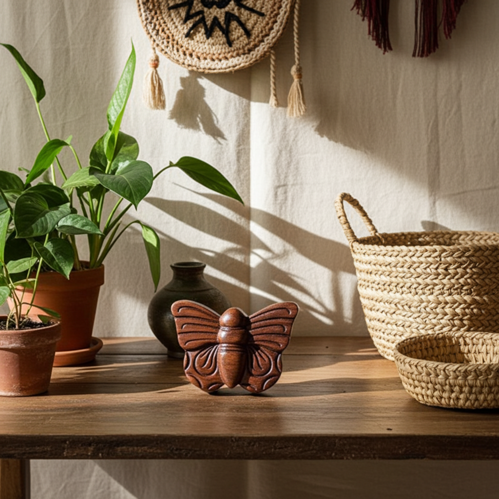 Bali Secret Trinket Storage Box - Butterfly