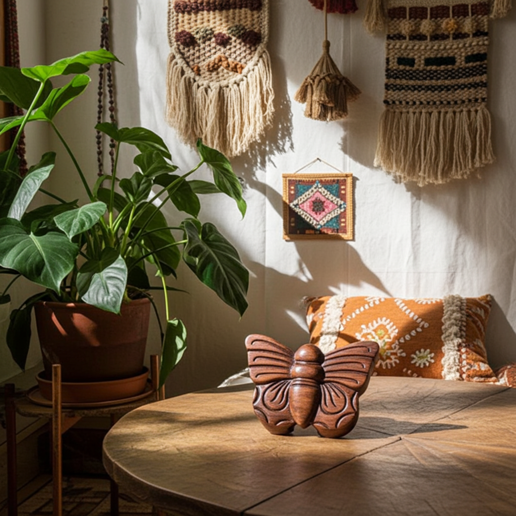 Bali Secret Trinket Storage Box - Butterfly