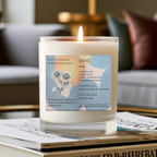 The Definition of you birth flower customisable scented artwork candle transparent Jar | Handmade | A personal gift