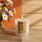 Personalised Vanilla Anniversary Cork Label Candle Jar | Custom Date & Message Keepsake