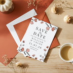Personalised Pink Floral Save the Date Cards | A Stylish Way to Announce Your Wedding