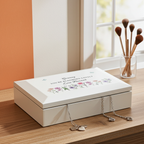 Personalised Wildflower White Wooden Jewellery Box | A Beautiful Keepsake for Cherished Treasures