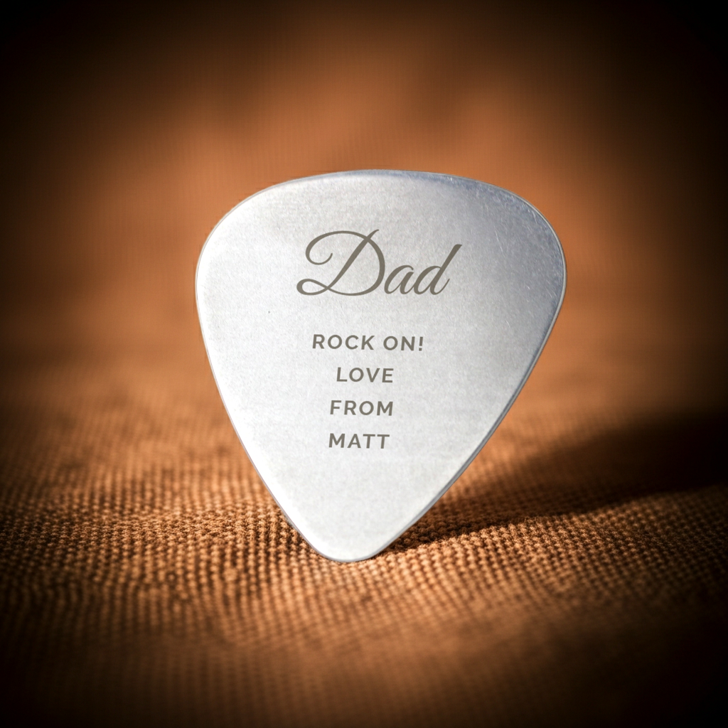 Personalised Stainless Steel Guitar Pick | The Perfect Gift for Any Music Lover