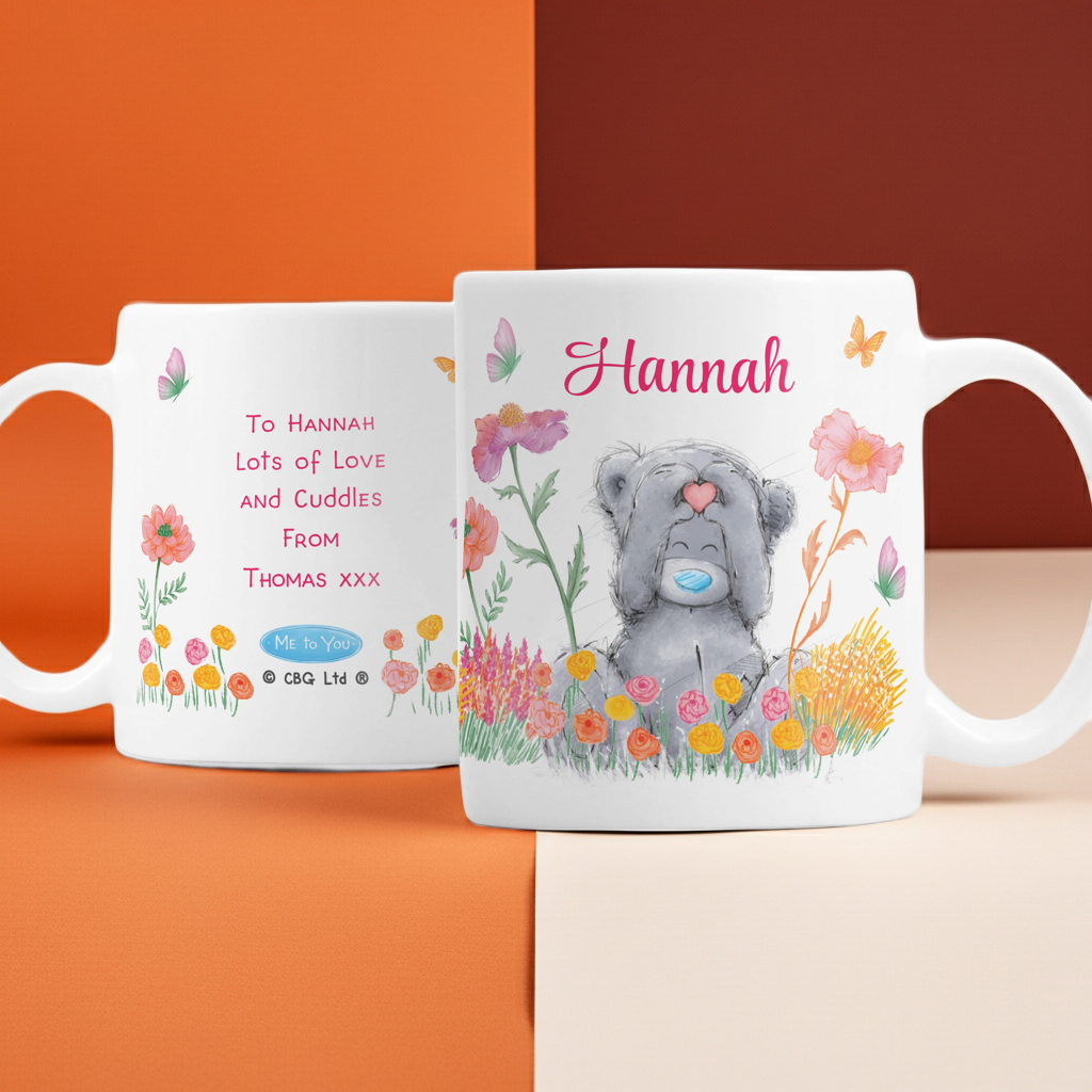 Personalised Me to You Floral Ceramic Mug | A Charming Gift for Any Occasion