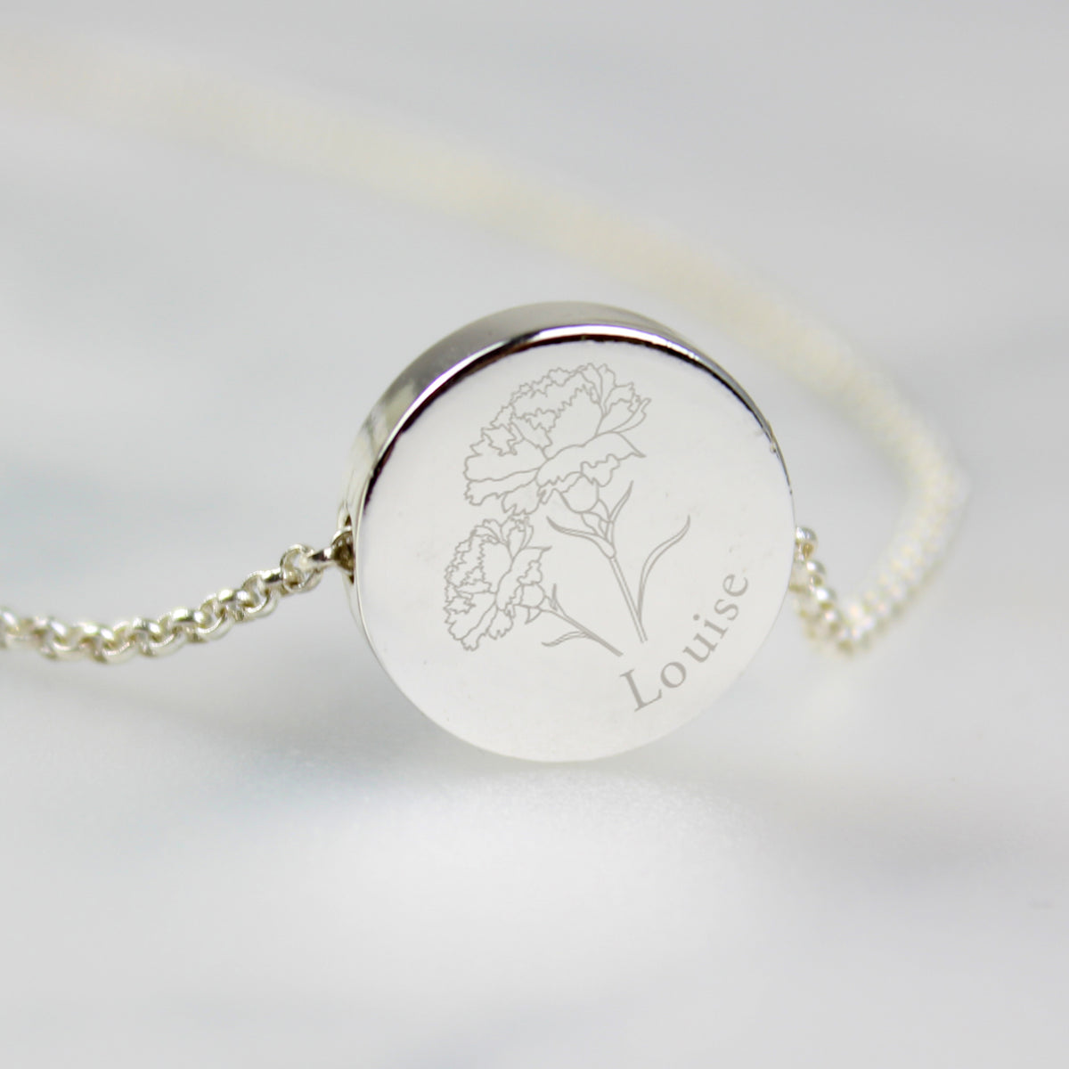 Personalised Birth Flower Necklace And Box | A personal gift - Artfully Curated Creations and identify whats in the image